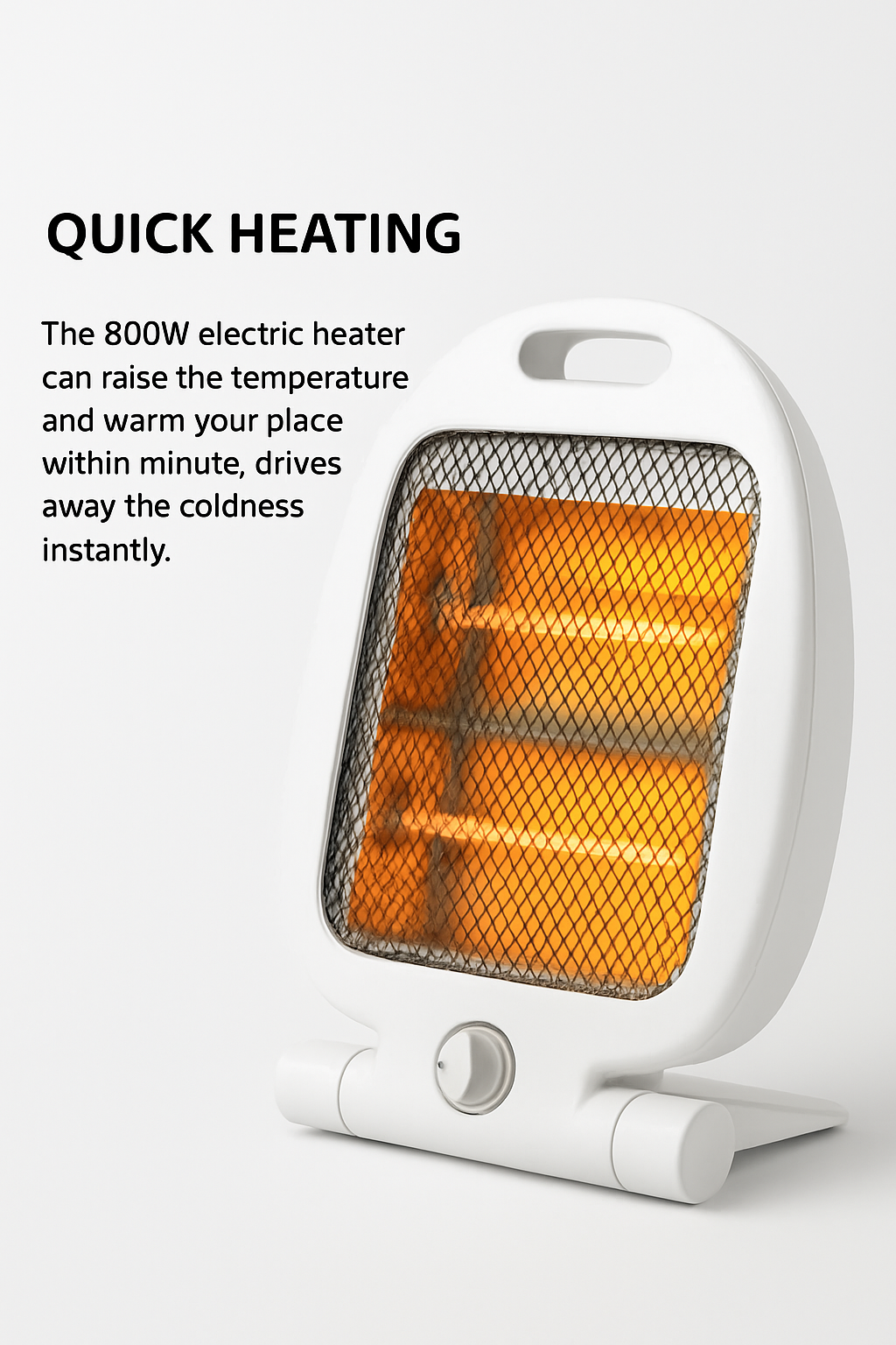 Electric Room Heater | Electric Heater With Safety Switch | Energy Saving | Foldable Heater | Best Quality Heater | (400W ,800W) | (300W, 600W)