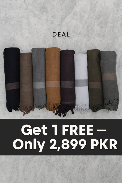 Black Shawl For Men - Mens Shawl - Mens Shawls Winter - Mens Shawls - Shawl For Mens - Pashmina Dussa Shawl For Mens - Size 2.5 Yard